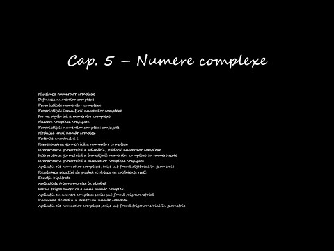 Clasa a X-a - Cap. 5 – Numere complexe