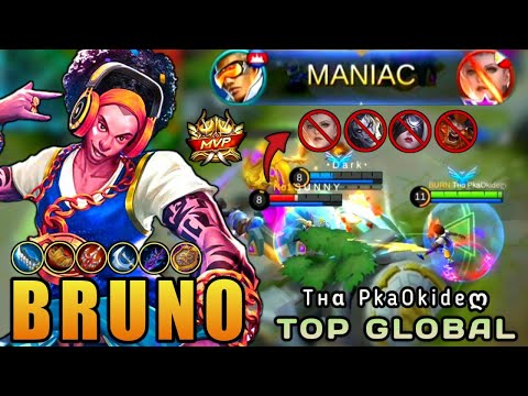 Bruno MANIAC ! Best DJ Late Game Monster Plays - Top Global Bruno by  Tнα PkaOkideღ - Mobile Legends