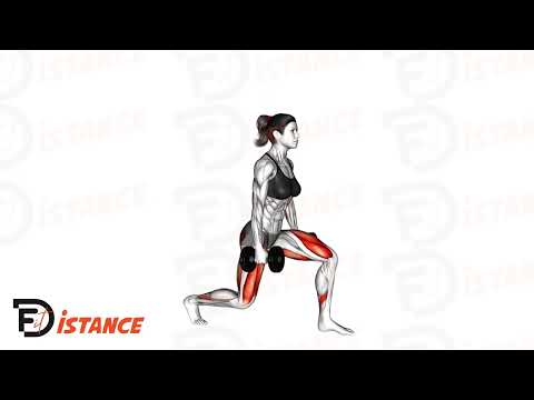 Fentes statiques avec haltères - Exercice Fentes statiques avec haltères en vidéo