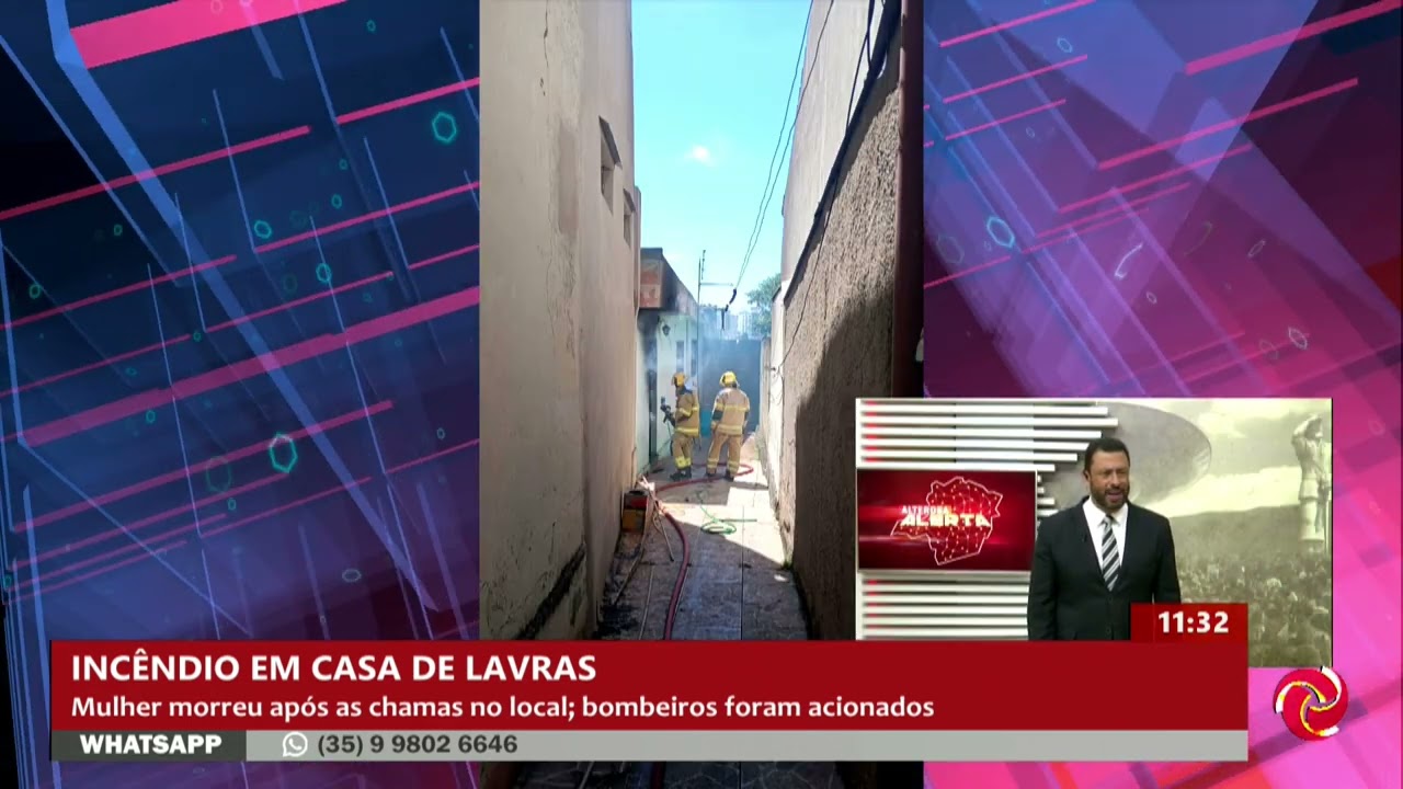 Mulher morre após casa pegar fogo em Lavras