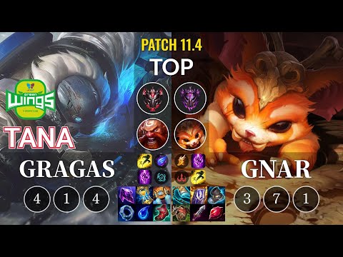 JAG TaNa Gragas vs Gnar Top - KR Patch 11.4
