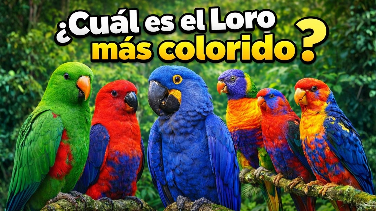 Los 10 LOROS MAS COLORIDOS y RAROS del Mundo