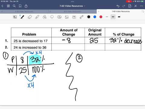7 4d Percent Increase And Decrease With Ratio Tables