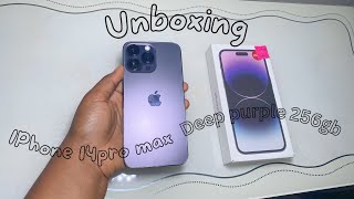 iPhone 14pro max deep purple 256gb unboxing