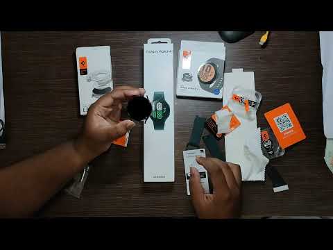 | Unboxing Accessories Of Samsung Galaxy Watch 4 | Spigen Cover And Tempered Glass |😍😉