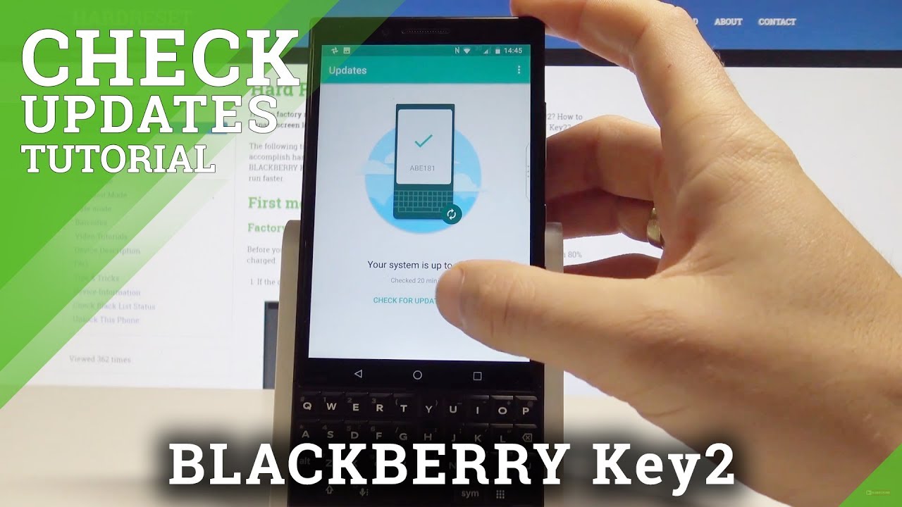 How to Check for Updates on BLACKBERRY Key2 - Find System Version