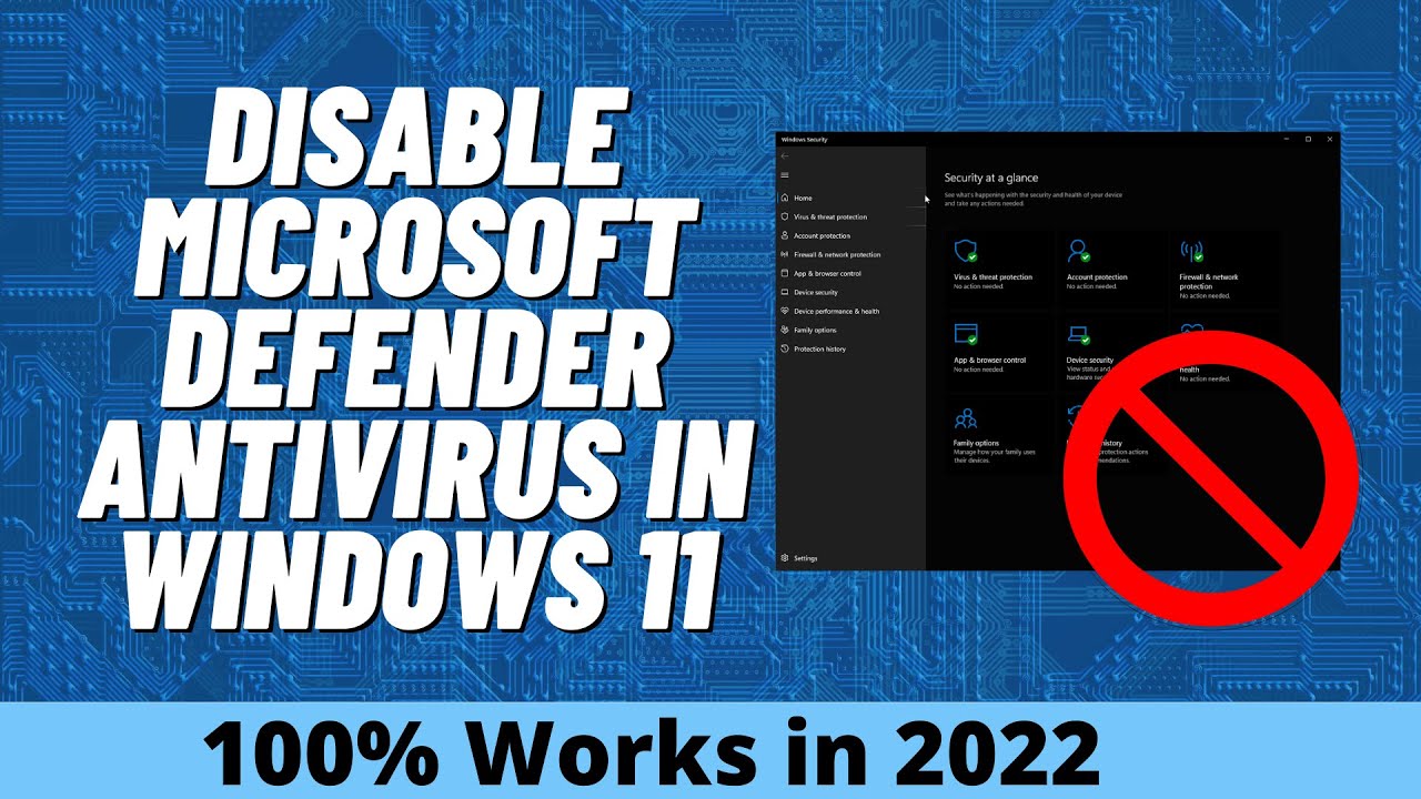 How to Disable Microsoft Defender Antivirus in Windows 11