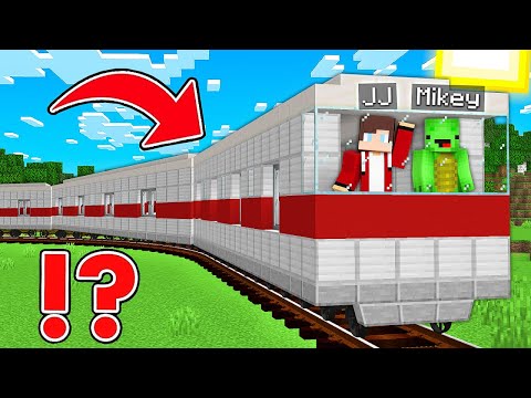 Insane Minecraft Train House Build with JJ and Mikey!