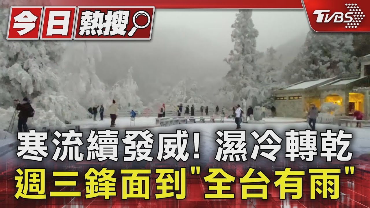 寒流續發威!濕冷轉乾 週三鋒面到「全台有雨」