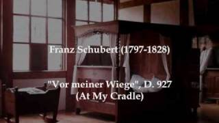 Schubert: &quot;Vor meiner Wiege&quot;, D. 927  Fischer-Dieskau, Moore