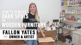 How to Remove Dark Spots on Wooden Furniture. #TuesdayTipsWithFallon