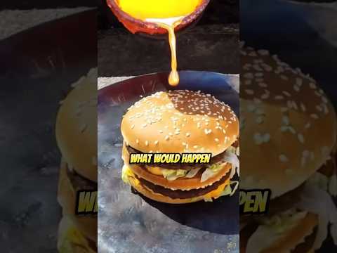 Big Mac vs. Molten LAVA #shorts #whopper #viral