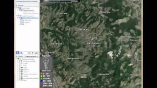 Animazione GoogleEarth sciame sismico terremoto firenze 2014