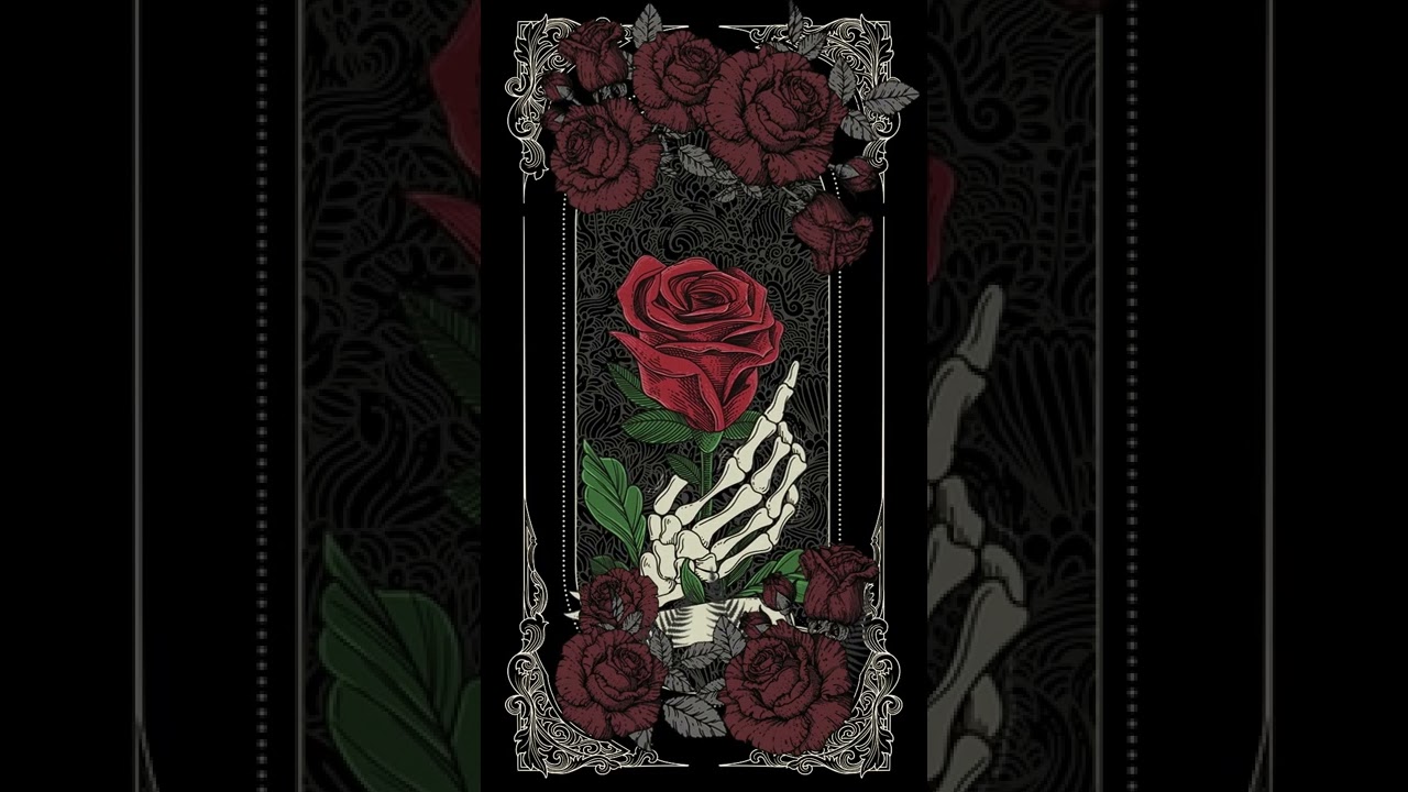 (Video-WP)[GET] skull hand with red rose(Video/AOD)