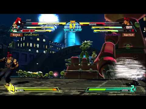 Marvel vs Capcom 3 - PS3 -- Non-Ranked Matches 13 - Ultimate Web Throw Combo Pack