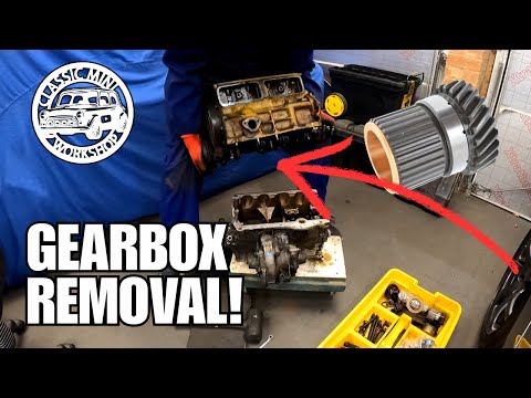 Splitting the A-Series! Removing the Gearbox from a Classic Mini Engine