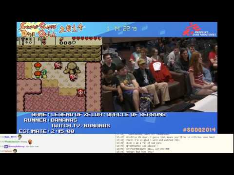 SGDQ 2014: Zelda Oracle of Seasons Speed Run by Bananas with Chat reactions