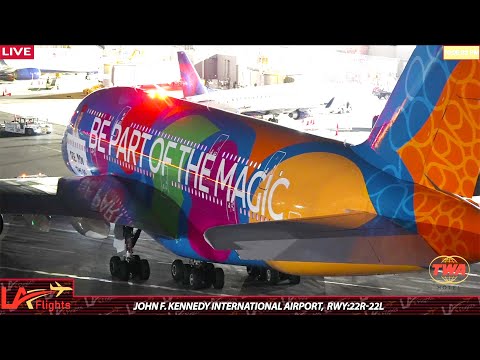 🔴AÇÃO AO VIVO NO AEROPORTO JFK! | John F. Kennedy International | Avião ao vivo