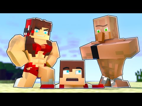 JJ Bodybuilder vs. Fat JJ Girl - Maizen Minecraft Animation