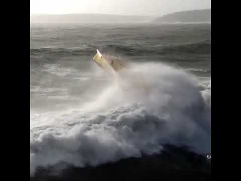 Super Yacht caught in storm
