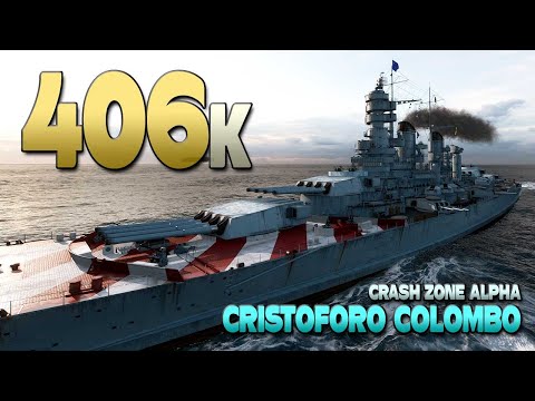 battleship "Cristoforo Colombo" with a rare +400k game - World of Warships