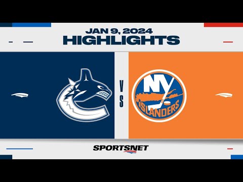 NHL Highlights | Canucks vs. Islanders - January 9, 2024