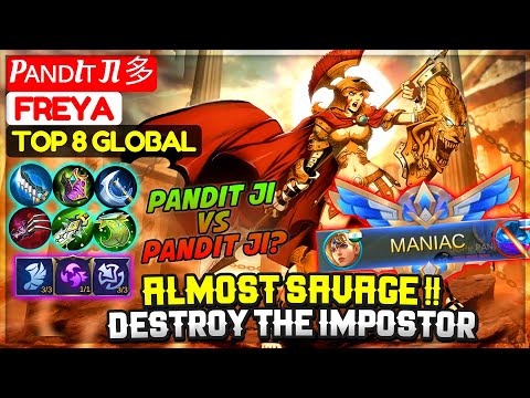 Almost SAVAGE !! Destroy The Impostor [ Top Global Freya ] Pᴀɴᴅiᴛ Ji 多 - Mobile Legends