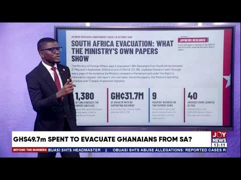 GH¢49.7m spent to evacuate Ghanaians from South Africa ? || Beyond The Numbers