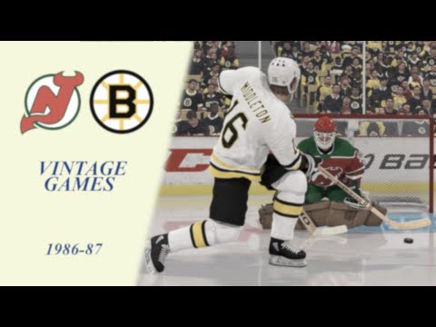 NHL 22 Vintage New Jersey Devils vs Boston Bruins  (Jan 4, 1987)