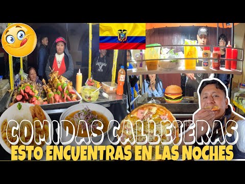 Probando COMIDAS CALLEJERAS NOCTURNAS de LATACUNGA-COTOPAXI-ECUADOR🇪🇨 : Ferchito Aventura