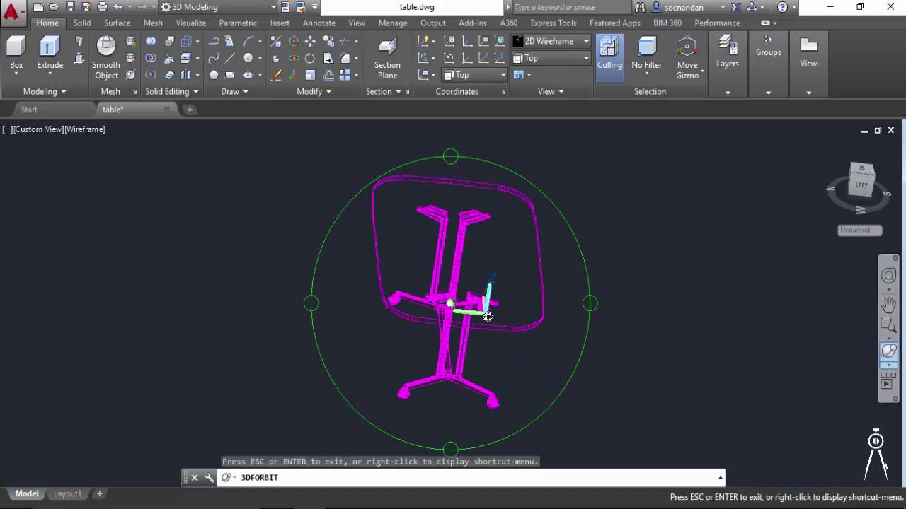 Using view control and view cube