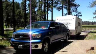 preview picture of video 'VIDEO 25 sec Trailer leaving Site 15 Laguna Campground 5-28-10.AVI'