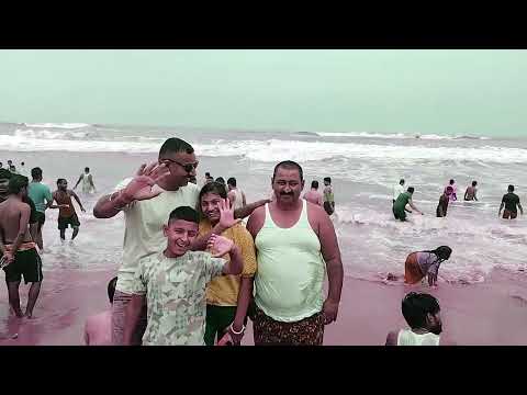 Having fun at the beach.