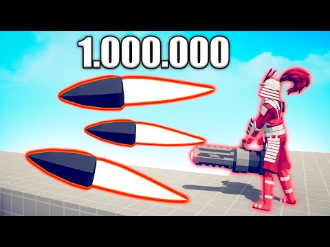 1.000.000 DAMAGE LASER MINIGUN vs UNITS - TABS | Totally Accurate Battle Simulator 2024