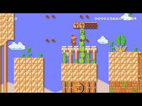 morton's desert dunes. by linus.p.m. 🍄 Super Mario Maker 2 ✹Switch✹ #bco