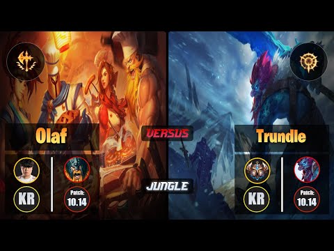 Clid OLAF (Jungle) [Conqueror] VS TRUNDLE - Challenger KR Patch 10.14