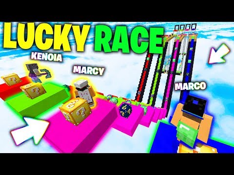 Minecraft ITA | CORSA CON I LUCKYBLOCK DI HEROBRINE! Con KeNoia e Marco