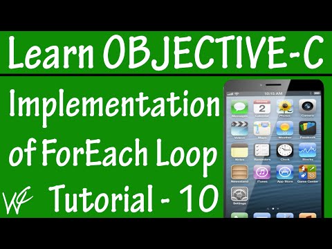 Free Objective C Programming Tutorial for Beginners 10 - Foreach Loop in Objective C