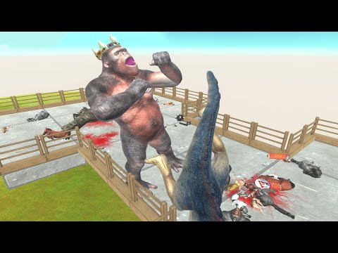 Elite Army From All Units Vs Mutant Primates Death Run - Animal Revolt Battle Simulator
