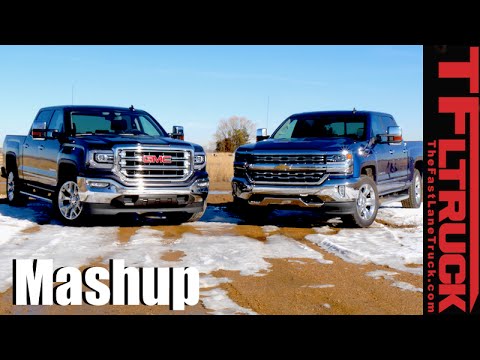 2016 Chevy Silverado 5.3L vs. GMC Sierra 6.2L Drag Race & MPG Mashup-Test