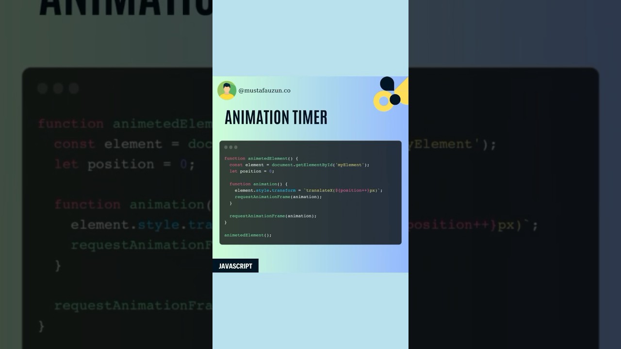 Javascript, Animation Timer #javascript