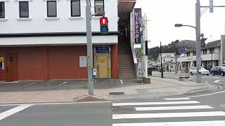 白河駅前のちょっと手前にある盲人用信号機【音響式信号機】