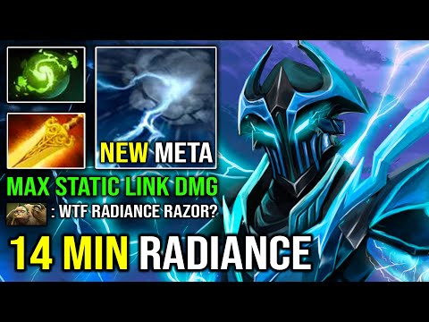 WTF 1st ITEM Radiance | NEW 2022 Meta Razor EZ Max Static Link Absorb + AoE Burn DPS Dota 2