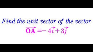 #Vectors/finding the unit vector of a given vector