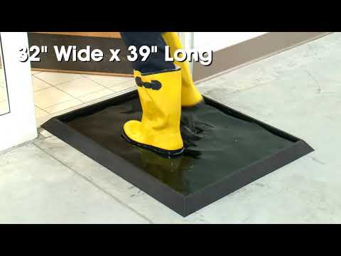 American Floor Mats MicroShield Antibacterial Foot Bath Mat - 2' x 3' Tray, 5X Inserts Starter Pack