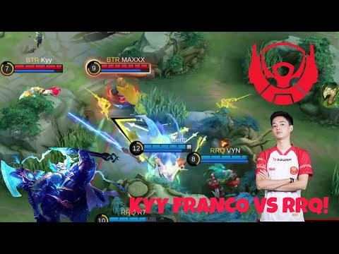 BTR KYY BEST FRANCO PLAY AGAINST RRQ HOSHI IN MPL ID! BUT IS IT ENOUGH? | MLBB Highlight #11