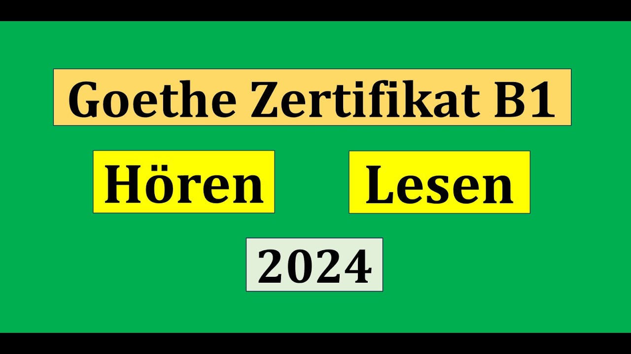 Goethe Zertifikat B1 Hören, Lesen Modelltest mit Antworten am Ende || Vid - 229