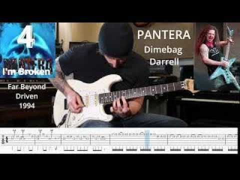 Pantera I'm Broken guitar solo Dimebag Darrell (with TAB)