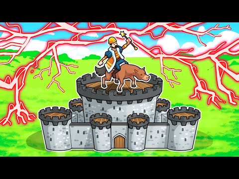 Using 1,000,000 VOLTS to defend my castle in Thronefall!