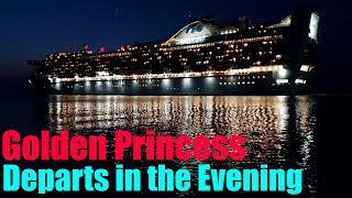 GOLDEN PRINCESS DEPARTS IN THE EVENING